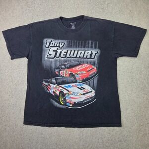 Vintage Tony Stewart #14 T-Shirt Mens XL Black Short Sleeve Nascar Y2K 2011